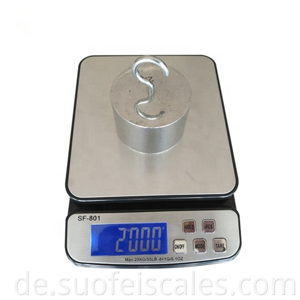 SF-801 Elektronische Tabellenskala 50 kg digitale Kompakt-Briefweite Küchengewichtsweite 30 kg Waagemaschine